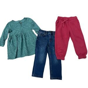 Toddler Girls 2T Dress Jeans Sweatpants Green Pink Blue Primary Old Navy Target